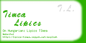 timea lipics business card