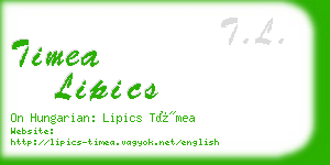 timea lipics business card